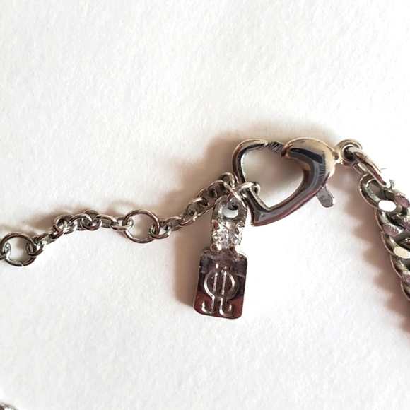 Silver Toned Geometric Shape Statement Necklace - Picture 3 of 4